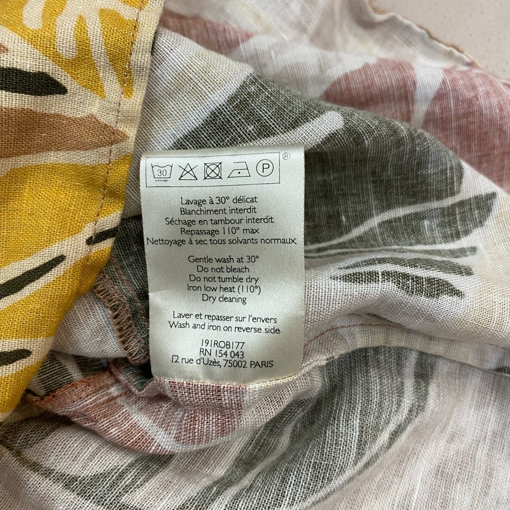 Sezane Fily Vicky Dress in Multi Leaves Print Size FR 34 US 2 - Picture 10 of 11